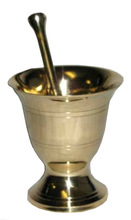 Brass Metal Mortar Pestle set