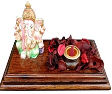 Lord Ganesh wooden incense cone holder