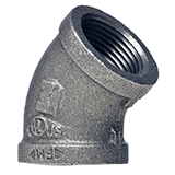 45° Elbow Threaded Fittings, for Industrial, Size : 1/8inch NB TO 4inch NB