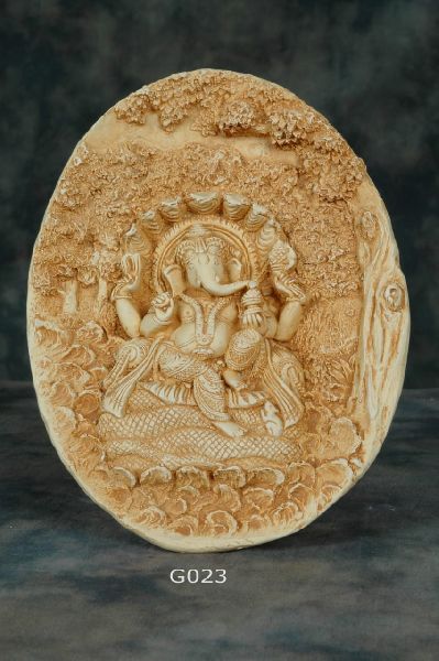 Polished Lord Ganesha Decorative Plate, for Home