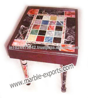 Handmade Marble Inlay Table Top, Size : 60 cm x 45 cm x 30 cm