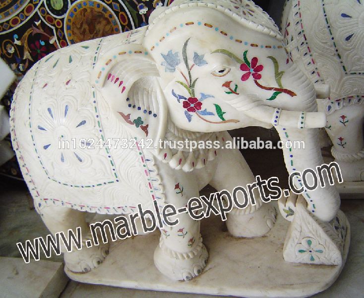 marble carving Elephant Sculpture