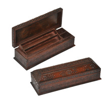 Hand Painting Work Pencil box, Color : Brown