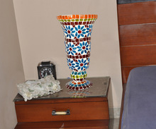 Home Decor Mosaic Glass Flower Vase