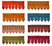 Indian Handmade Door Hanging Cotton Toran, Color : Multi Colored