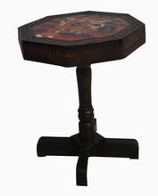 Wood Painted Corner Table, Color : Multi Colored