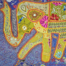 Tapestry Elephant Patchwork Retro Hanging
