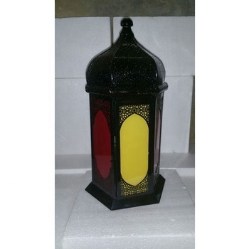 Iqbal Collection Metal Hurricane Lantern, for Home Lighting Decoration