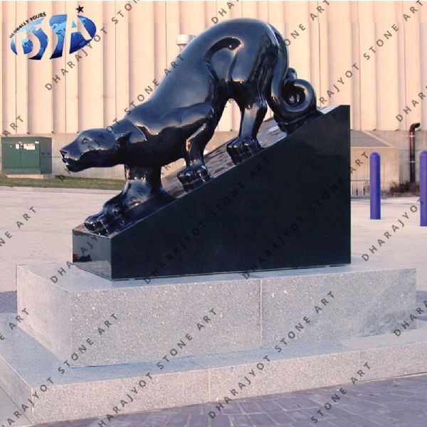 Black granite leopard statue, Style : Western, Modern, Indian, American, European