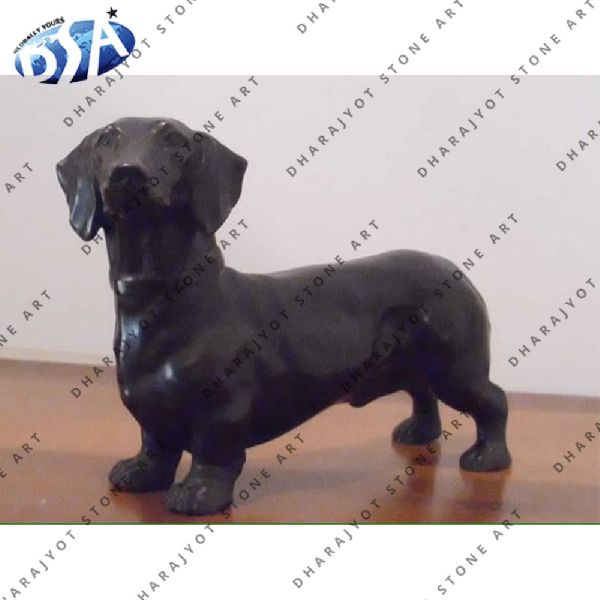 Black granite small dog, for Garden, Hotel, Home, Complex Decoration