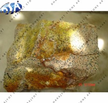 100% natural material (marble dalmation stone slab, for Garden, Hotel, Home, Complex Decoration, Color : yellow