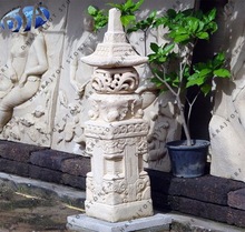 Sandstone Garden Decor Carving Lamp, for Hotel, Home, Complex Decoration, Technics : hand carved