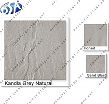 Brushed Kandla Gray Sandstone, Size : Customized Size