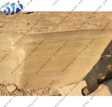Lalitpur Yellow Sandstone Block Decor, Size : Customized Size