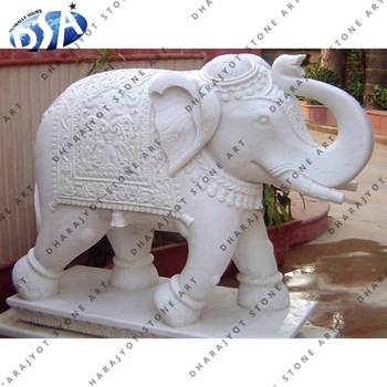 Marble big elephant statue