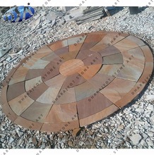 Rainbow Stone Circle Patio Paving