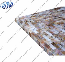 100% natural material (marble River Shell Stone Tile, for Garden, Hotel, Home, Complex Decoration