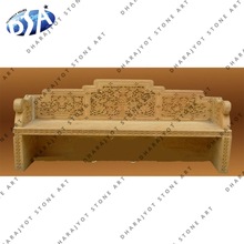 100% natural material (marble sandstone travertine bench, Color : rainbow