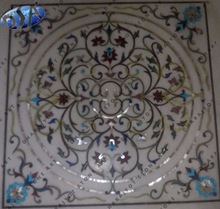 Square White Marble Inlay