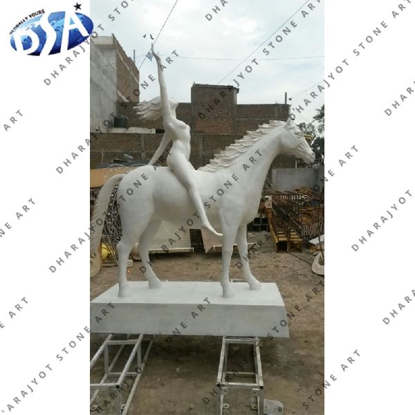 white sandstone Horse Statue