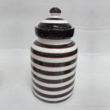 Designer Ceramic Round Jar With Lid