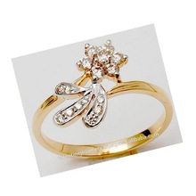 Charming 18k yellow gold diamond ring, Gender : Women's