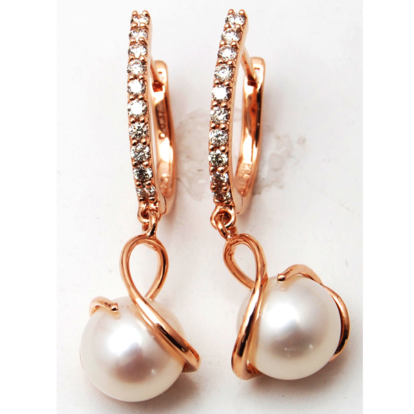 92.5 Sterling Silver SILBERRY 925 Sterling Silver Rose Gold Small Hoop  Earrings | Earring for Women