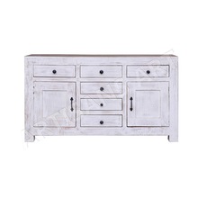 Antique Rustic White distressed Sideboard Cabinet