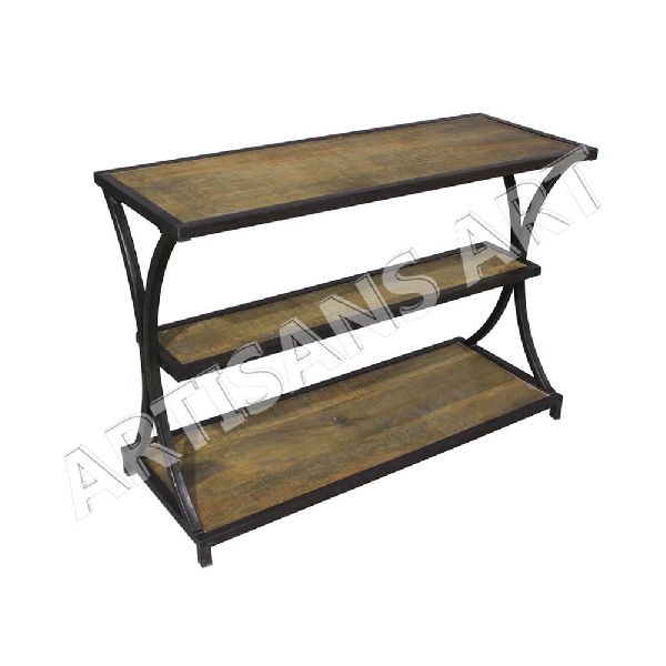 Metal wood Console Table