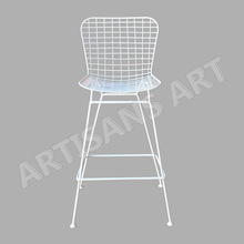 Metal Vintage Bar Chair, Color : White