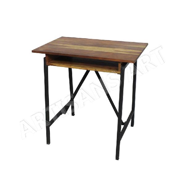Vintage Industrial Metal Wood School Desk