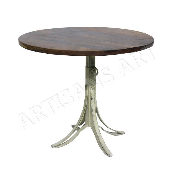 Vintage Sheesham Wood Round cafe Table