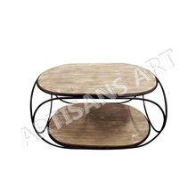 Wood Iron Coffee Table