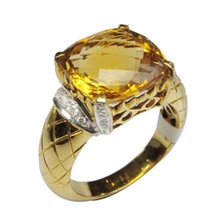 Gold Citrine Ring, Occasion : Anniversary, Engagement, Gift, Party, Wedding, Office / Daily