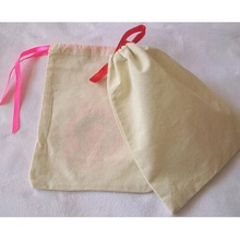Custom cotton small drawstring pouch