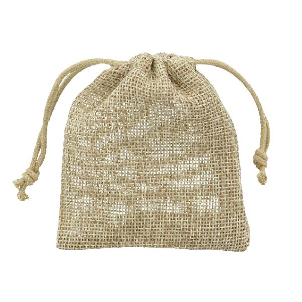 gift pouch jewelry jute burlap drawstring bag