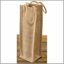 Single carrier bottle bag/ jute wine bag