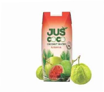 JUSCOCO Flavored guava Coconut water, Packaging Type : Tetrapak