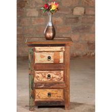 Reclaimed Wood Bedside Side Table Nightstand