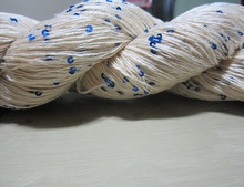 Embellished Silk Yarn, for Crochet, Embroidery, Hand Knitting, Knitting, Weaving, Pattern : Raw
