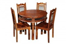 wooden hand painted beautiful dining table set