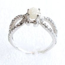 Raw Diamond Ring, Size : 4 MM