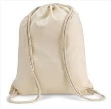 Customized canvas drawstring bag, Style : Handled