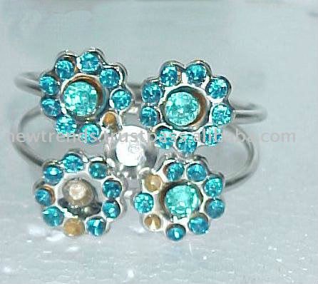 Glass Beaded Blue Napkin Ring, Feature : Eco-Friendly