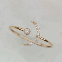 Gold Crescent Moon Ring