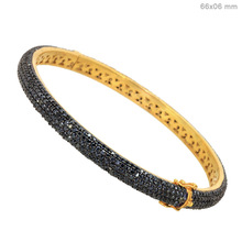 Spinel Gemstone Pave Bangle Bracelet