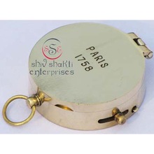 SSE Brass Flat Pocket Compass, Size : 5cm Dia