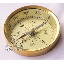 Nautical Brass Open Face Compass