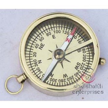 Brass Polish Nautical Open Face Compass, Color : Yellow