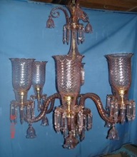 Glass CHANDELIER, Color : Brown